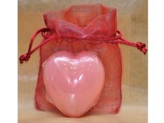 Seife Herz rosa, Frischgewicht 45g