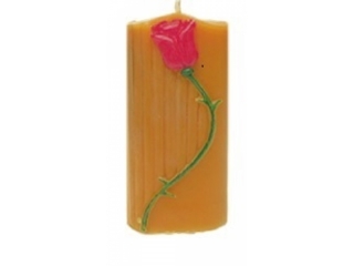 Kerzengieform: Zierkerze mit Rose gro