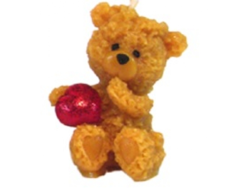 Kerzengießform: Teddybär mit Herz
