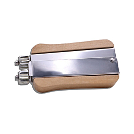 Drahtspanner mit Edelstahlrollen und Holzgriff
